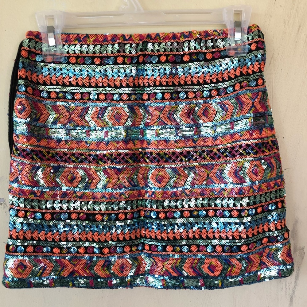 Small sequin Aztec skirt!